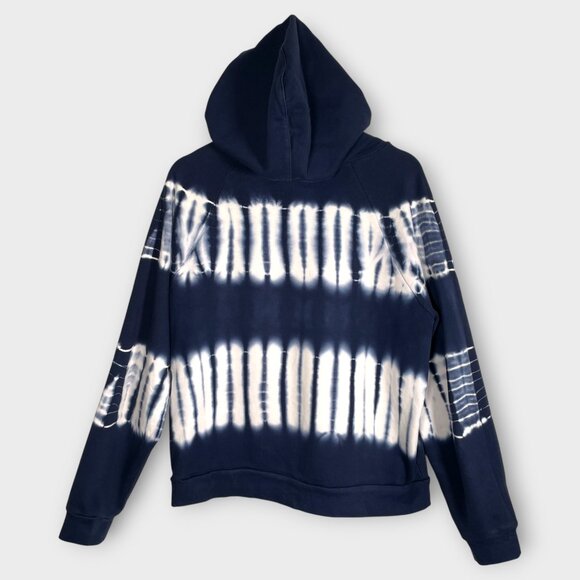 Madewell Tie Dye Hoodie LARGE Blue 100% Cotton Retro - Picture 4 of 9